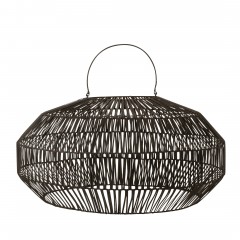 HANGING LAMP DISC BLACK RATTAN 55 